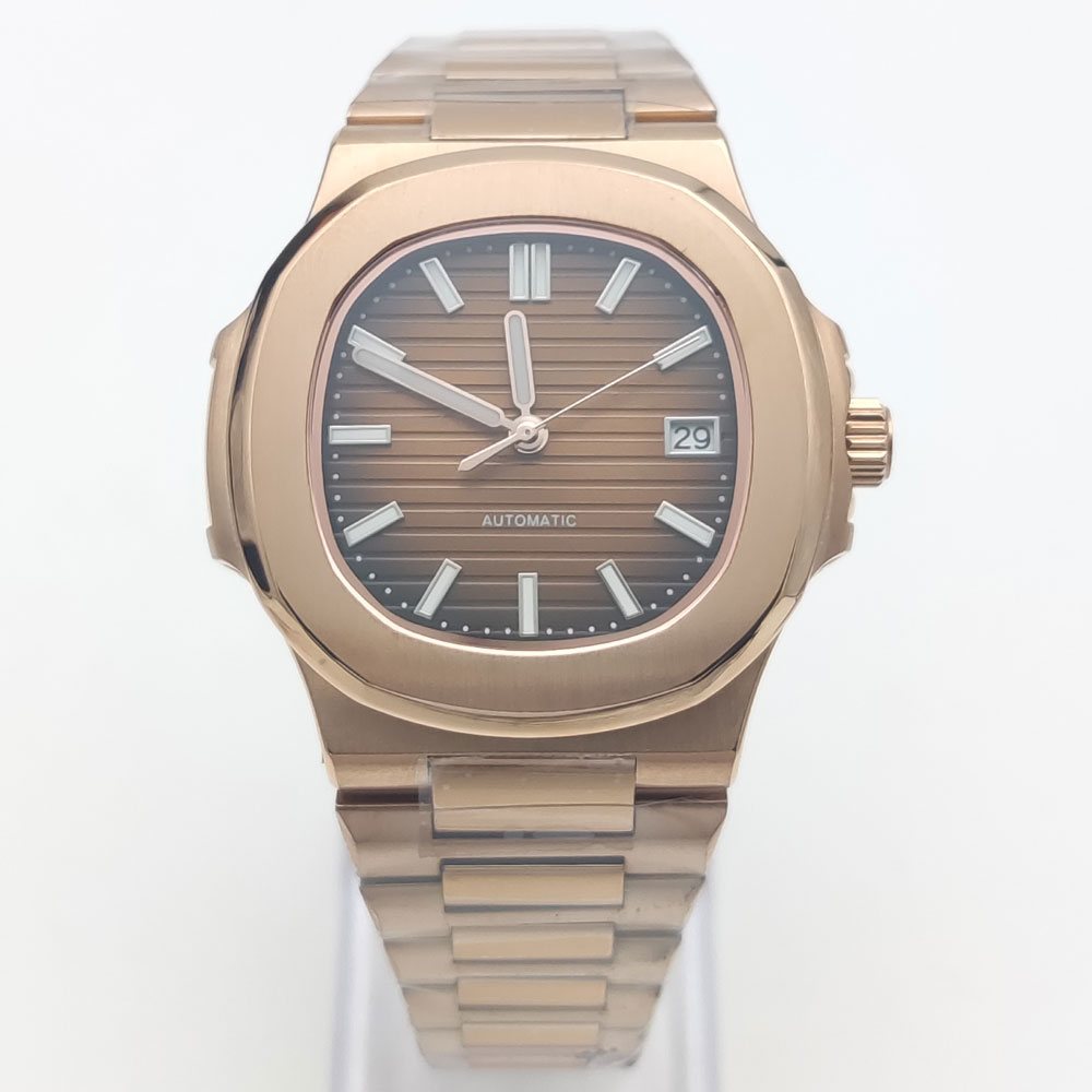 Patek Philippe Watch Nautilus - Luxus Rose Gold 40MM Quadrat NH35