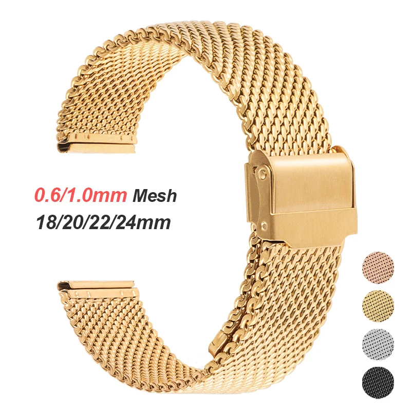0,6mm 1,0mm Mailänder Netz arm – Mesh Strap Metal Bewertung und Preis