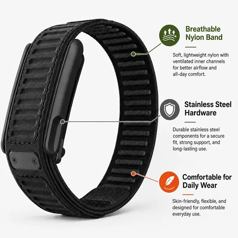 Nylon-Silikon-Schlaufenarmband – Sport Loop Velcro Bewertung und Preis