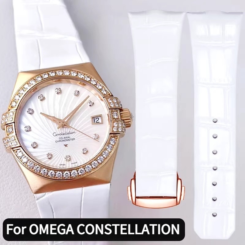 Gebogenes Lederarmband für Dam – Omega Watch Constellation Bewertung und Preis