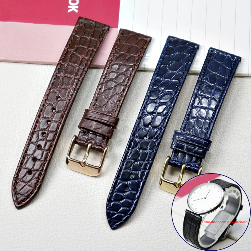 Dünnes Krokodil-Echtlederarmba – Cartier Watch Santos Bewertung und Preis