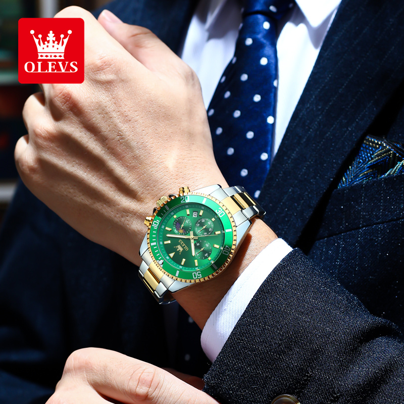 OLEVS 2870 Herrenuhren Mondpha – Rolex Watch Submariner Bewertung und Preis