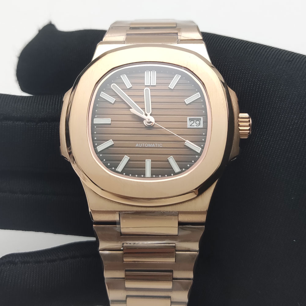 Luxus Rose Gold 40MM Quadrat N – Patek Philippe Watch Nautilus Bewertung und Preis