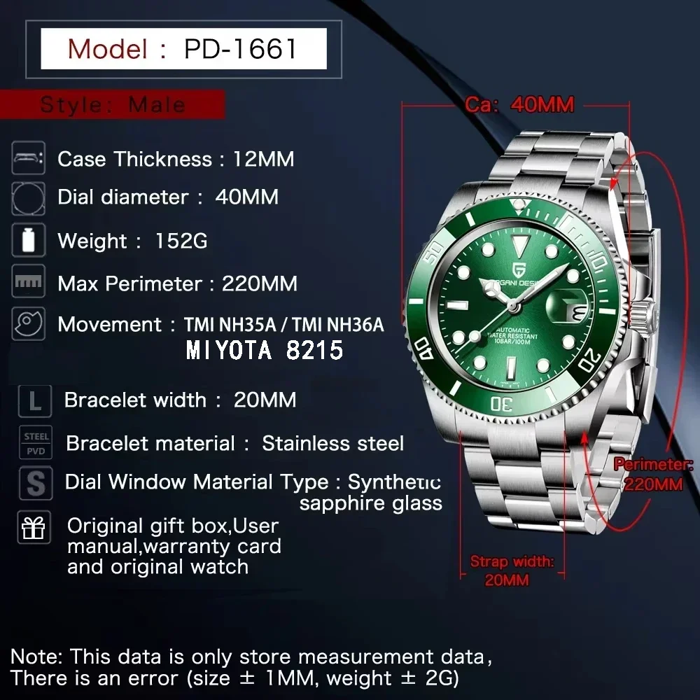 PAGANI DESIGN 2026 Neue Luxus- – Rolex Watch Submariner Bewertung und Preis